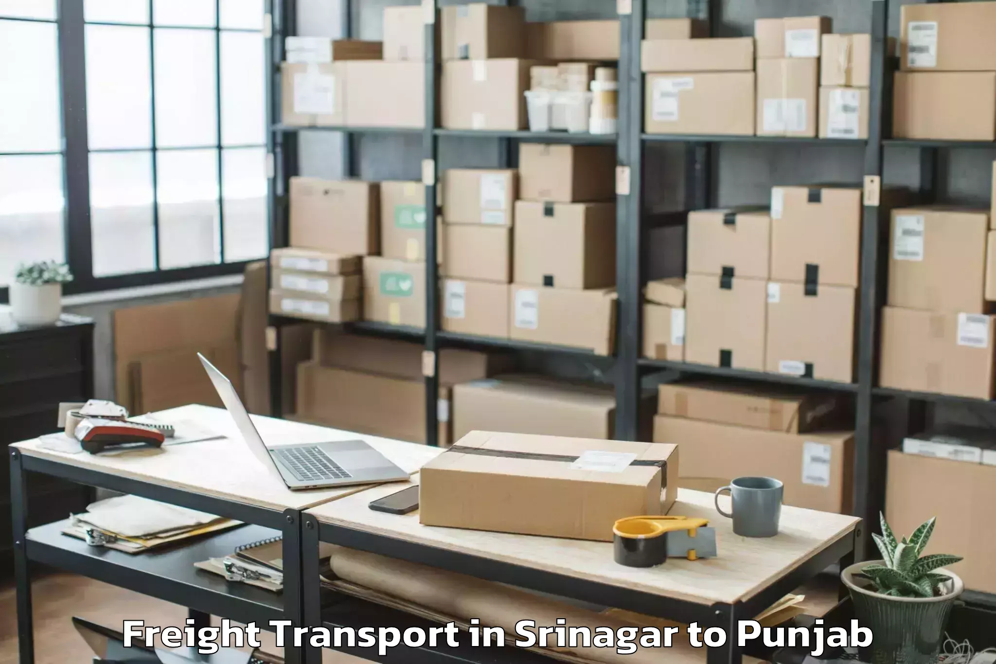 Srinagar to Kapurthala Freight Transport